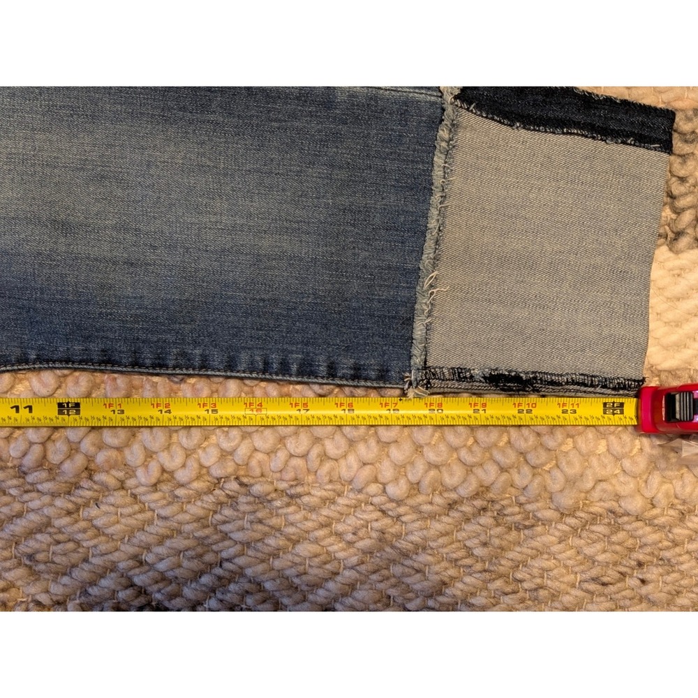 Kut from the Kloth Catherine Boyfriend Jeans Medium Wash Raw Hem Cuff Size 8 - Picture 9 of 12